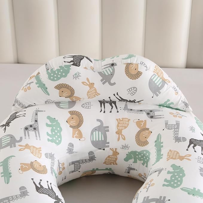 BATTOP Nursing Pillow for Breastfeeding,Bottle Feeding, Plus Size Breastfeeding Pillows with Adjustable Waist Strap Removable Cover, Extra Pillow on Top for More Support for Mom