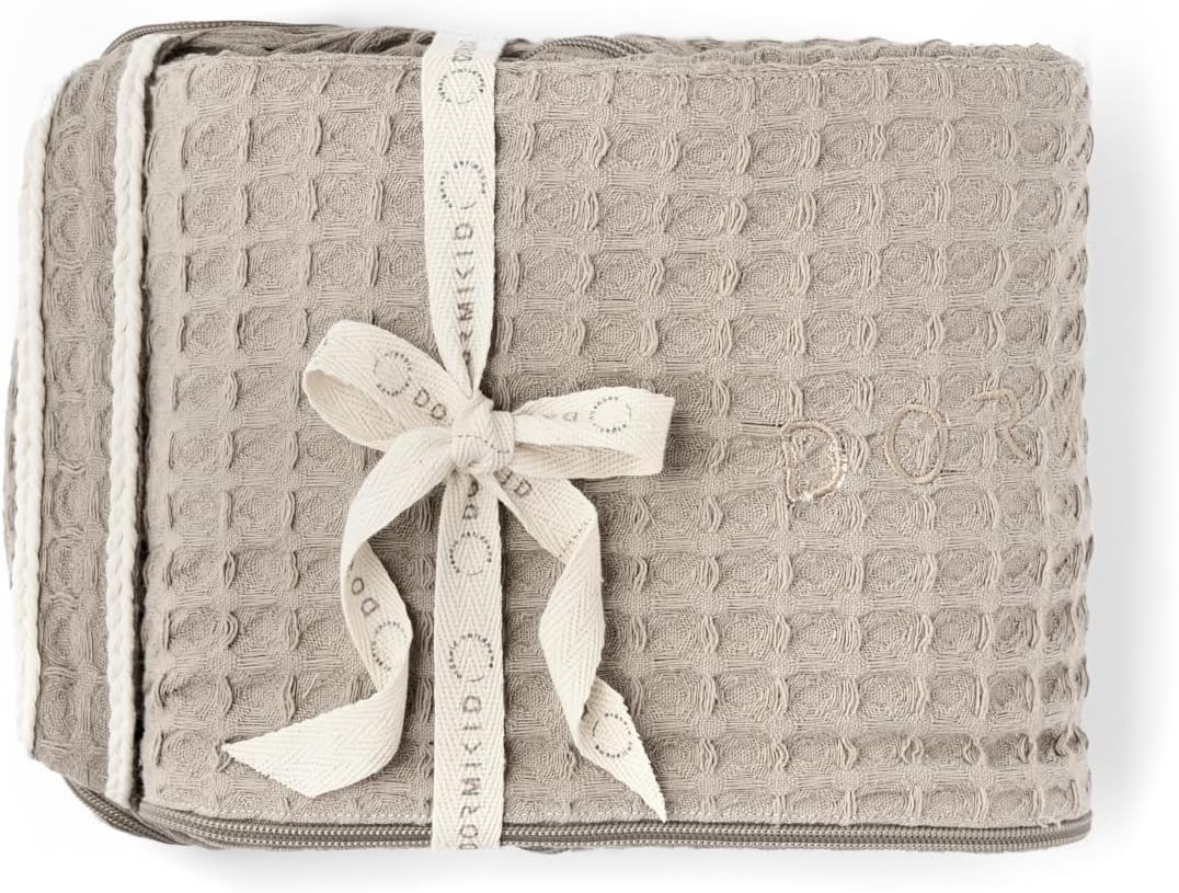 Organic Cover for Nursing Pillow ⢠Premium Quality 100% Cotton Oeko-Tex Standard ⢠Case for Breastfeeding and Bottle Feeding Pillow ⢠Soft and Breathable ⢠Only Cover (Brown Waffle)
