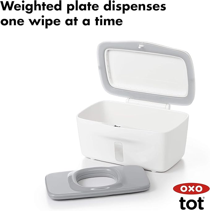 OXO Tot Space Saving Drying Rack + Wipes Dispenser - Saves Counter Space, Dispenses One Wipe at a Time