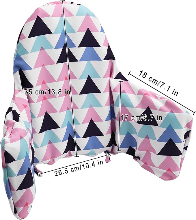 IKEA Antilop Highchair Cushion, Inflatable Cover Pad - More Comfortable Sitting (Colorful Triangle)