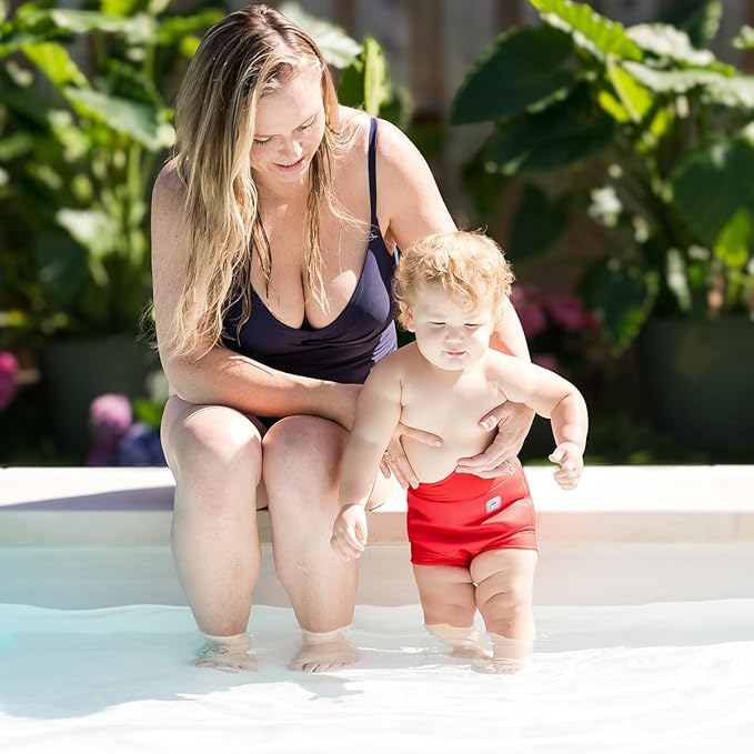Splash About Happy Nappy Reusable Swim Diaper, Red, 3-4 Years