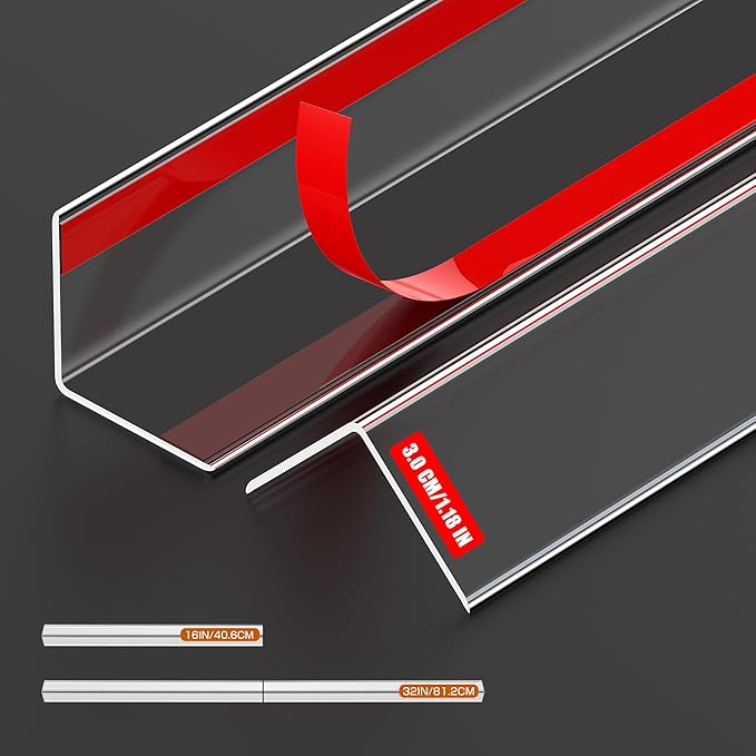 Clear Self-Adhesive Wall Corner Protectors-2 PCS of Corner Guards & Edge Protector for Baby, Furniture, Door, Tables, Cover Sharp Furniture, Easy to Install (3x40.6cm/1.18x16in)