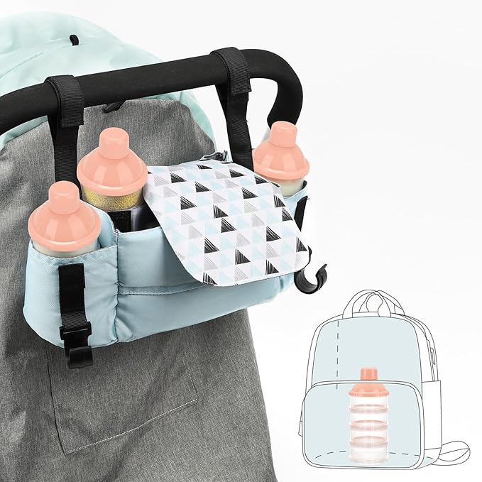 Accmor Formula Dispenser On The Go, 4 Compartments Stackable Formula Container for Travel, Baby Milk Powder Kids Snack Container, BPA Free 