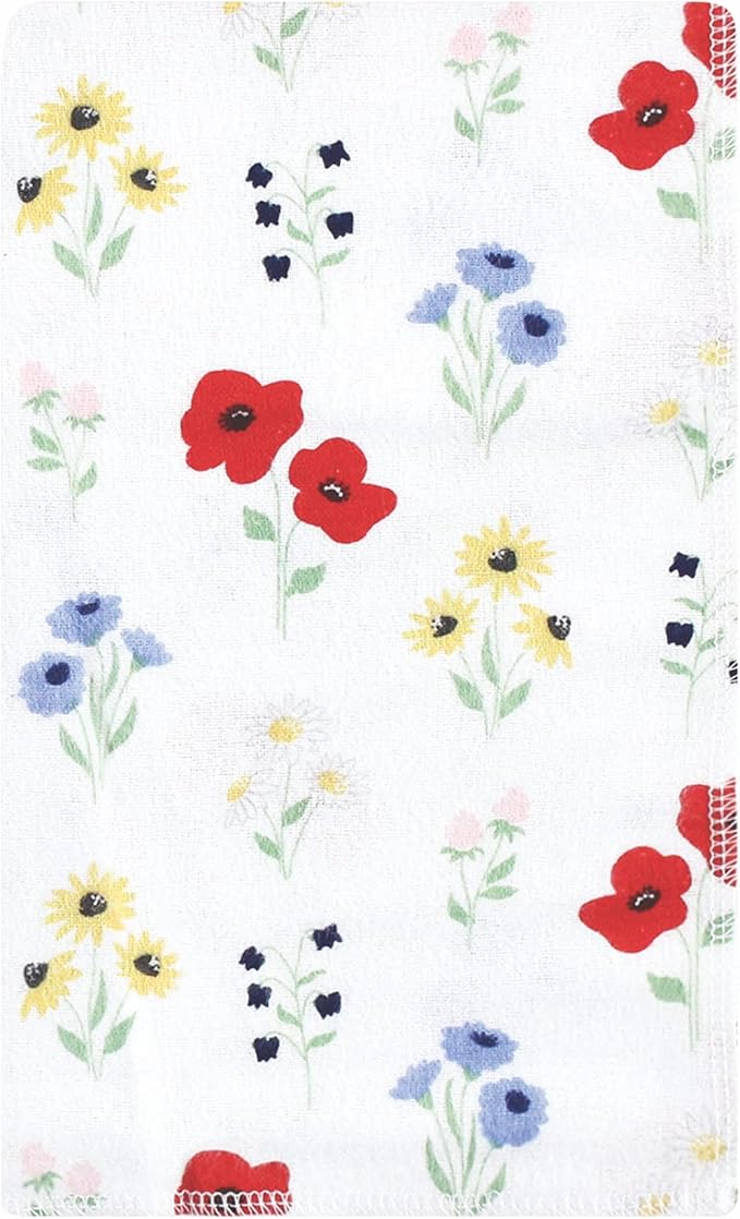 Luvable Friends Hudson Baby Flannel Burp Cloths 10pk, Woodland Bloom