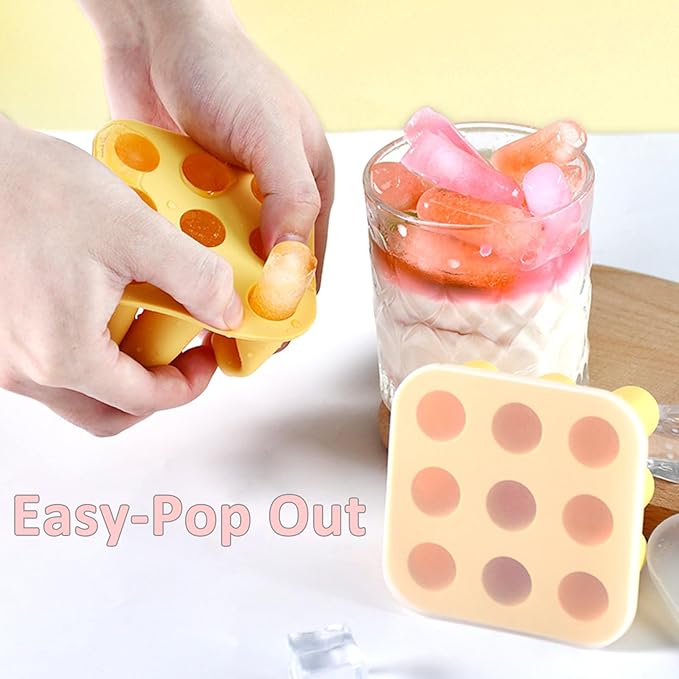 JEXFUN Silicone Baby Fruit Food Feeder Pacifier & Breastmilk Popsicle Freezer Molds, Baby Food Storage Containers Breast Milk Ice Cubes for Baby Teething & Infant Self Feeding, BPA Free (Blue)