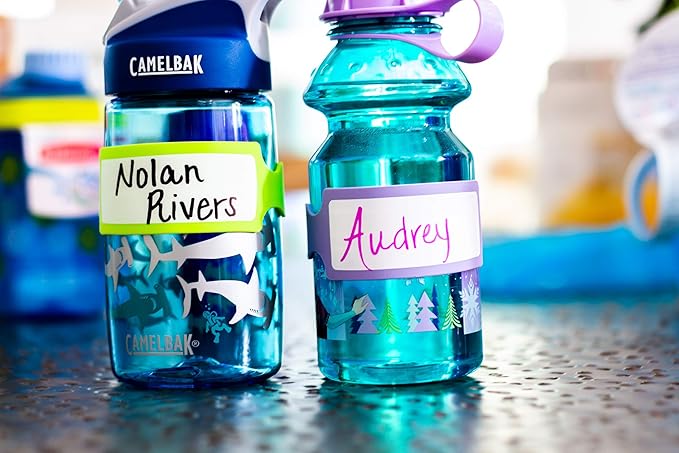 Pumpkin Doodle Permanent Write-on Labels for Bottles/Sippy Cups/Food Containers 6pcs (Turquoise)