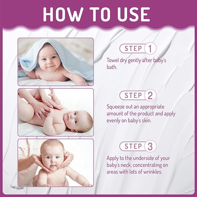 Heat Rash Cream for Babies, Prevents Prickly Heat, Clears Sweat Rashes, Relieves Eczema, Instant Soothing Baby Skin Discomfort, Nourishing Skin Protectant, Promotes Barrier Repair for Kids - 3.38oz