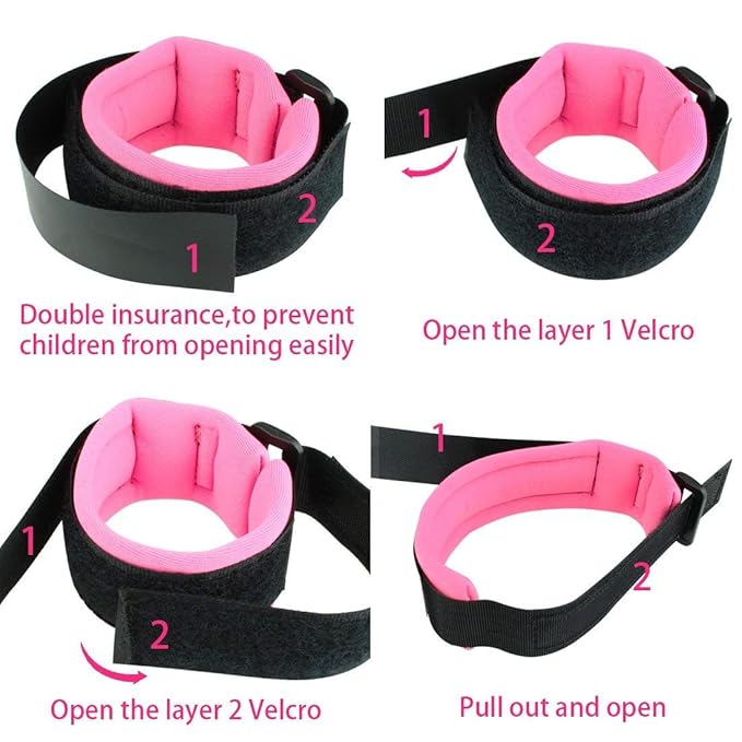 Anti Lost Safety Wrist Link Child Safety Harness Strap Rope Leash Walking Hand Belt Band Wristband(1.5m Pink)