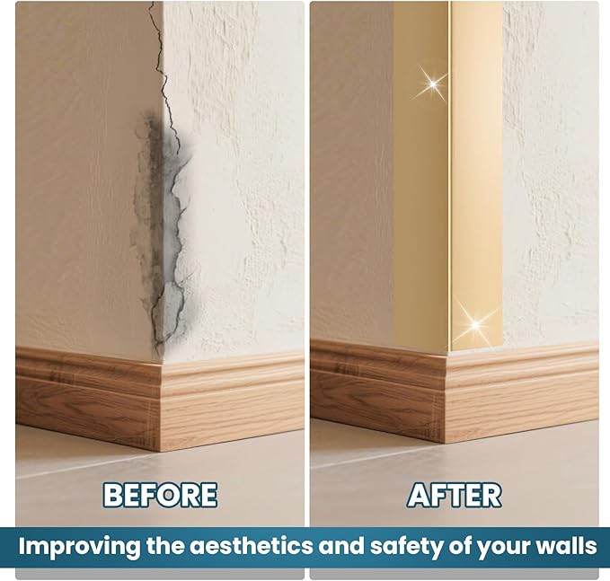 8Pcs 36" Metal Corner Protector, L-Molding Corner Guards for Walls, Cabinets, Baseboards, Furniture Decorative Trim, Size 36" x 2" (Gold,Pack of 8)