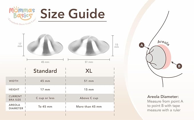 925 Silver Nipple Cups | Nipple Covers for Breastfeeding, Nursing Cup & Nipple Shields for Breastfeeding Newborn | Silver Cups, Breast Shield & Breastfeeding Essentials