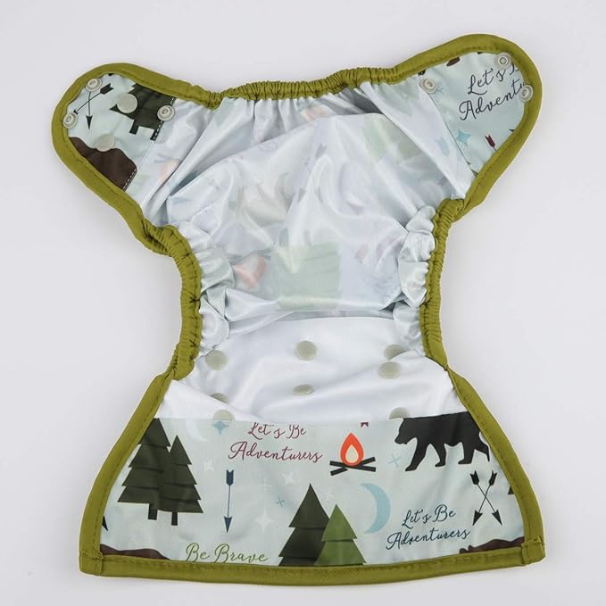 Baby Diaper Cover Nappy One Size 8lbs to 36lbs (Be Brave)