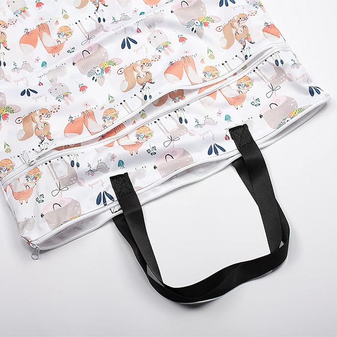 Large Hanging Wet/Dry Cloth Diaper Pail Bag for Reusable Diapers or Laundry