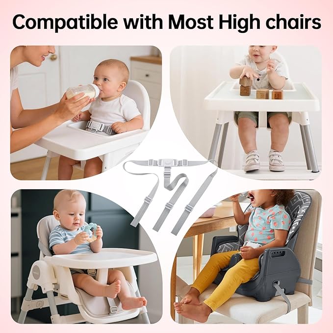 High Chair Straps Compatible with IKEA ANTILOP High Chair, Replacement Strap for IKEA High Chair Accessories, Extra Strong 3-Point Adjustable Strap Fit for Keekaroo Baby High Chair