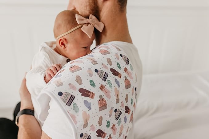 Copper Pearl Baby Burp Cloth Large 21''x10'' Size Premium Absorbent Triple Layer 3-Pack Gift Set Doe