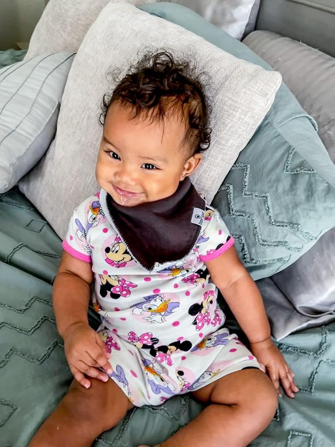 DiaperSquad's 100% Organic Cotton Baby Drool Bibs, Super Absorbent & Adjustable Baby Bibs for Drooling and Teething