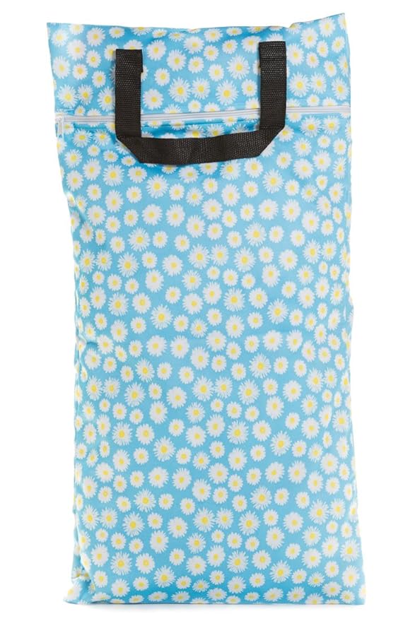 Buttons Cloth Diapers Waterproof Washable Reusable Zippered Laundry Wet Bag (Large, Boom)