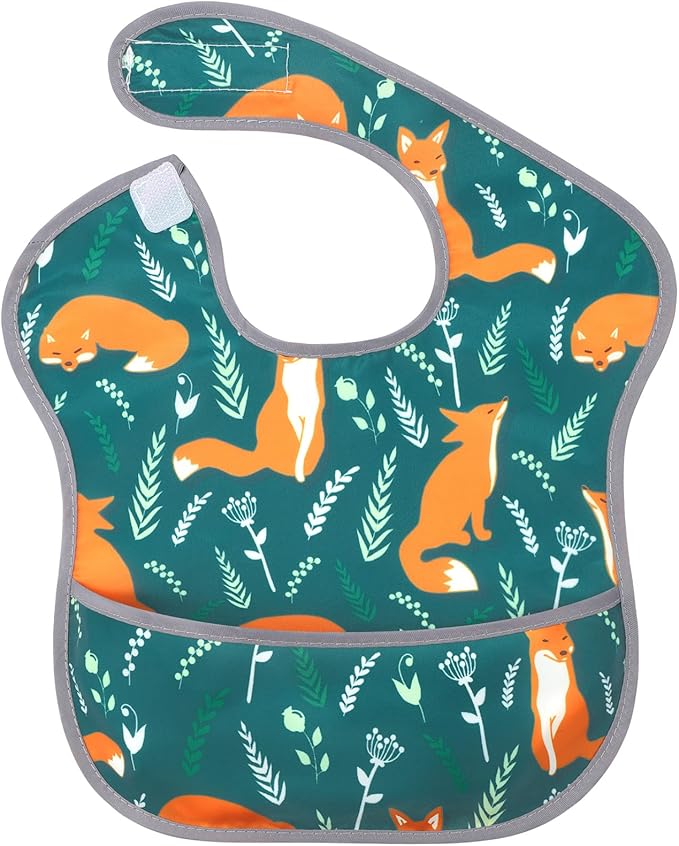 Accmor Baby Bibs for Eating, Waterproof Mess Proof Baby Toddler Bibs, Apron Smock Feeding Bibs for Girls Boys