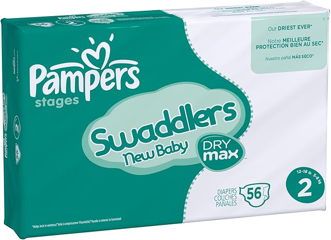 Pampers Swaddlers New Baby Size 2 Diapers eBulk Pack 224 Count