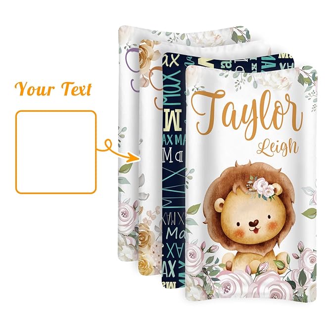 Custom Changing Pad Cover Set - Jersey Knit Comfy CozyUltra Soft Unisex Diaper Changing Table Covers with Personalized Name for Baby Boys Girls - Waterproof Ultra Soft 4 Pcs Set Style09