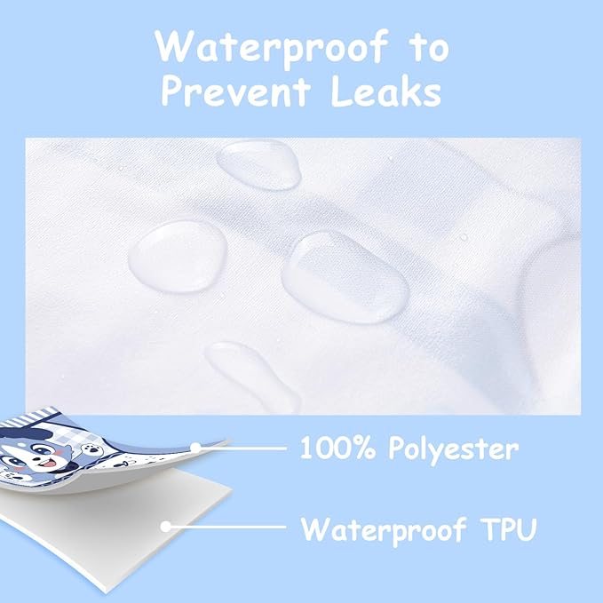 Littleforbig Washable Adjustable Reusable Waterproof Cloth Adult Diaper Wrap Cover- Little Blue M
