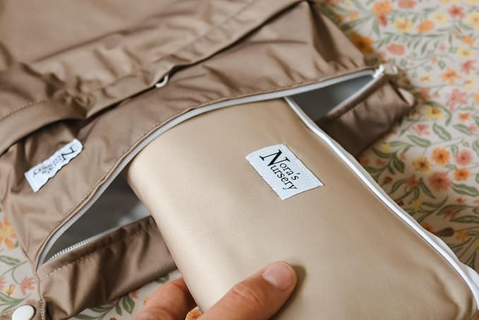 Nora’s Nursery Portable Baby Diaper Changing Pad - Waterproof Foldable Changing Mat for On-The-Go Diaper Changes - Travel Friendly, Easy Clean, Soft & Durable for Infants and Toddlers - Latte