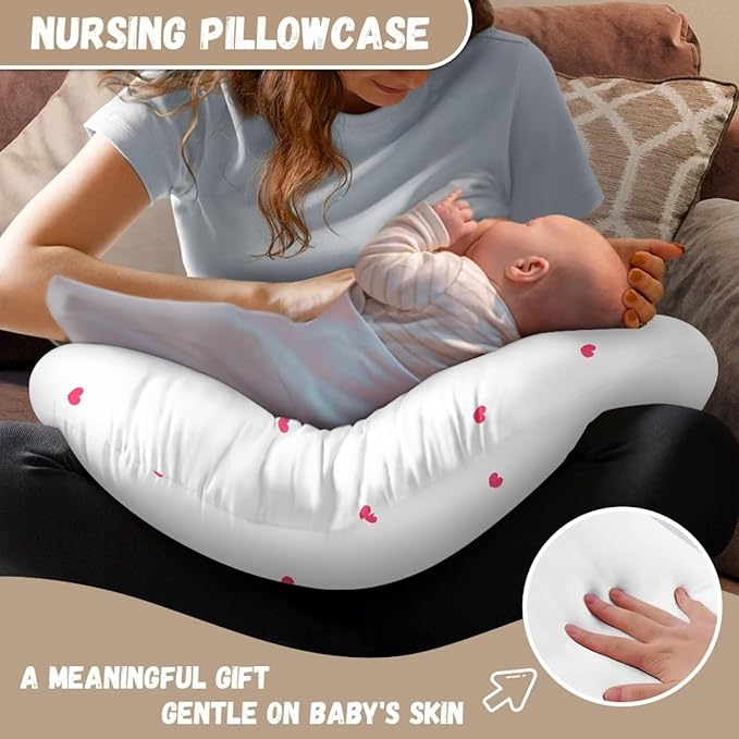 Dogspot Nursing Pillow Cover, Ultra Soft Comfortable Newborn Nursing Pillow Case Breathable Soft Slipcover for Baby Boy Girl