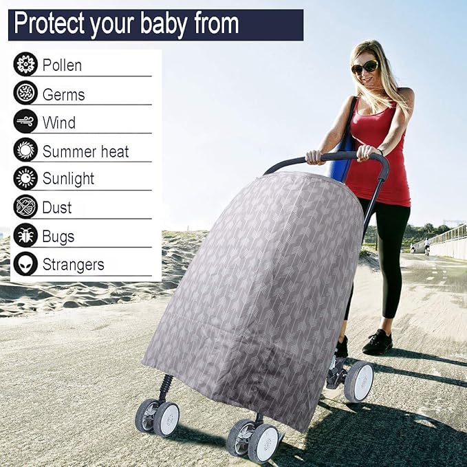 Nursing Covers for Breastfeeding,Lightweight Breathable Cotton Privacy Breast Feeding Cover with Adjustable Strap (Arrow)