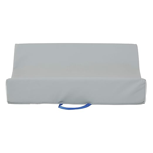 FDP SoftScape Ultra-Soft Daycare Baby and Infant Contoured Changing Pad, Non-Slip Bottom, Built-In Handle Easy to Transport Travel - Gray/Light Gray
