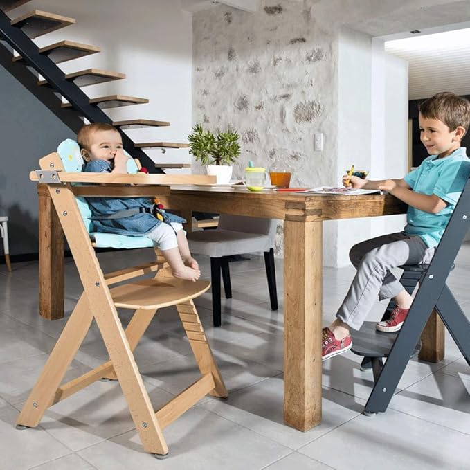 trona evolutiva Timba high chair Natural wood SAFETY