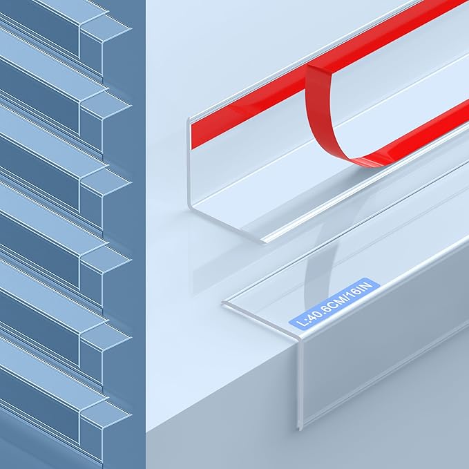 12PCS Clear Self-Adhesive Night Stand Corner Protectors,Corner Guards & Edge Protector for Wall Door Frame Cabinet Baseboard & Door, Table, Stair (16" X 1.18")