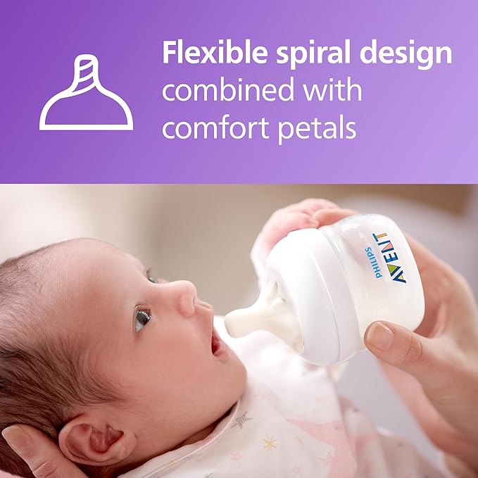 Philips Avent Natural First Flow Nipple,SCF657/43,4 Count (Pack of 6)