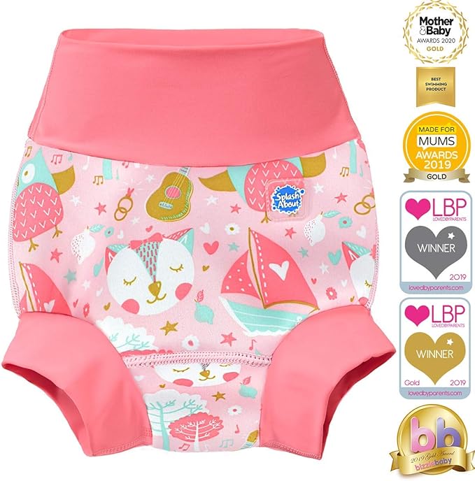 Splash About Happy Nappy Reusable Swim Diaper, Owl & The Pussycat, 3-6 Months