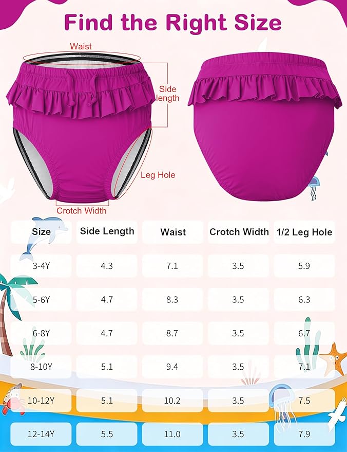 Youth Special Needs Reusable Swim Diapers Swimwear for Incontinence Diaper Covers Waterproof,Leakproof