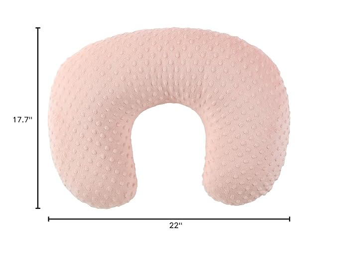 Nursing Pillow Cover Breastfeeding Pillow Cases Plush Dot Slipcover (LightPink)