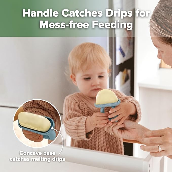 Haakaa Baby Feeder & Baby Popsicle Molds (Sky Blue + Mustard)