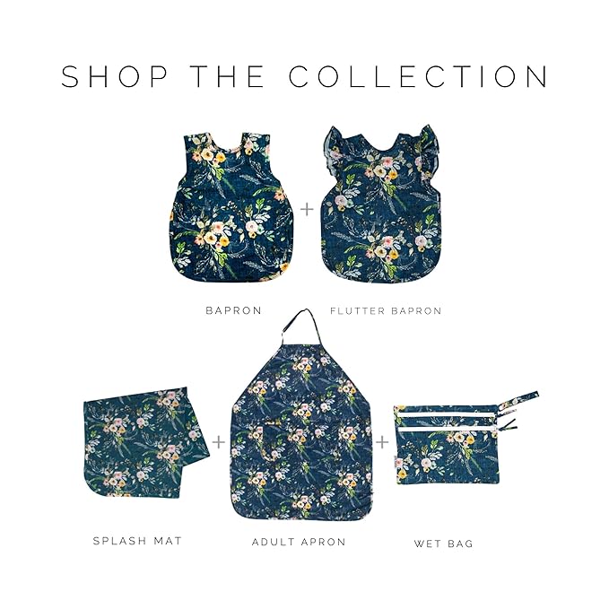 BapronBaby Boho Floral Wet Dry Bag - Waterproof Two Zipper Pockets - Reusable for Mealtime, Diapers, Stroller, Snacks, Swimsuits - Machine Washable - 11" x 9"