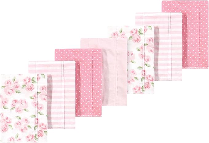 Luvable Friends Little Treasure Flannel Burp Cloths 7pk, Charming Floral