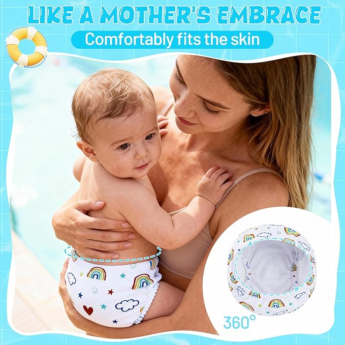 Durio Reusable Swim Diapers for Baby Toddler Newborn Washable Water Diapers for Swimming Beach Essentials
