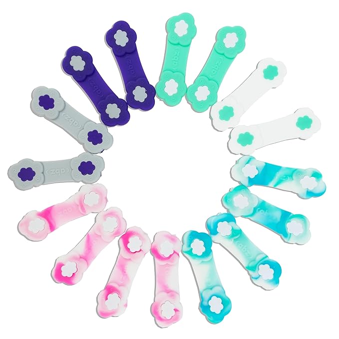 ABZ Pin Free Cloth Diaper Fasteners for Prefolds, Pre-Flats or Flat Diapers - 4 Pack - Turquoise
