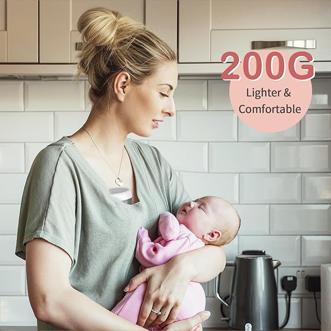 Wearable Breast Pump ABP-1506, Strong Suction Hand Free Double Electric Breast Pumps with 3 Modes & 9 Levels LED Display Portable Wearable Breastfeeding Pump for Office & Home, 21/24mm Flange