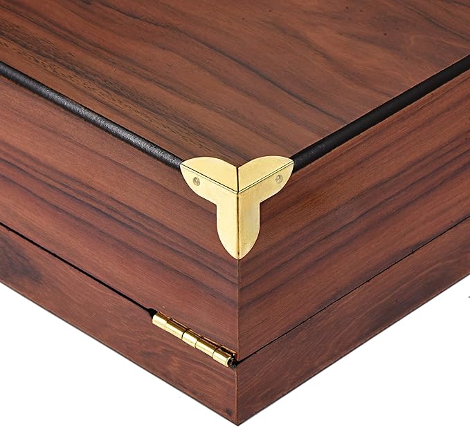 uxcell 23x23x23mm Metal Box Corner Protectors Edge Guard, Gold Tone 12pcs