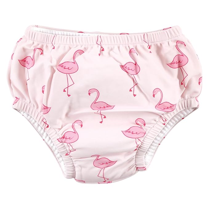 Hudson Baby Unisex Baby Swim Diapers, Flamingo Tropical, 6-12 Months