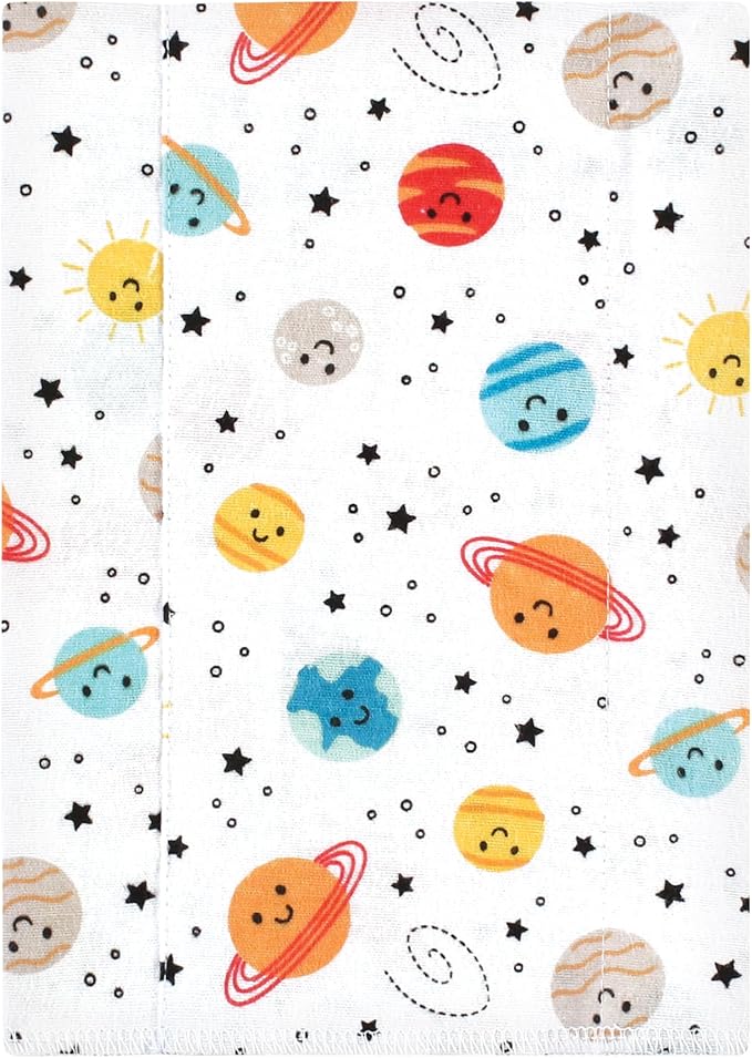Luvable Friends Hudson Baby Flannel Burp Cloths 7pk, Planets
