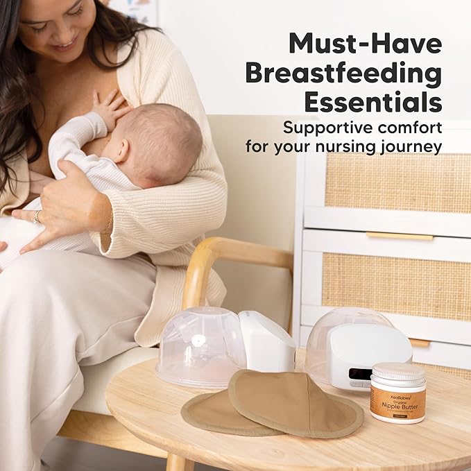 Organic Nursing Pads - 14 Washable Breast Pads for Breastfeeding, Wash Bag, Viscose Derived from Bamboo Reusable Nipple Covers for Breastfeeding Essentials, Soft & Absorbent (Coffee, L 5")