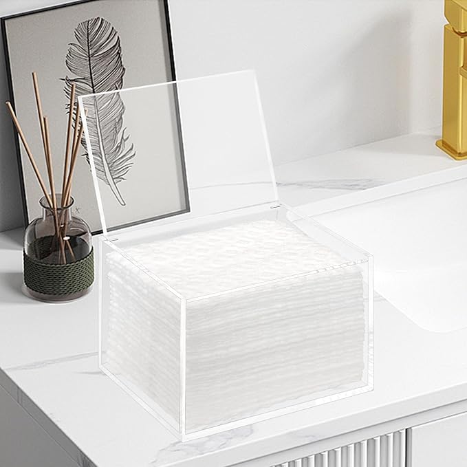 Dry Sweeping Cloths Pad Holder Container, Floor Mopping Storage Acrylic Box for Fabric Softener Sheets, Clear