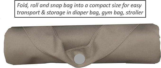 Wet Bag for Baby Cloth Diapers, Wet Dry Bag Wet Swimsuits and Towels, Breast Pump Parts, Travel, Gym, Yoga, Soiled Clothing (One Gray Bag)