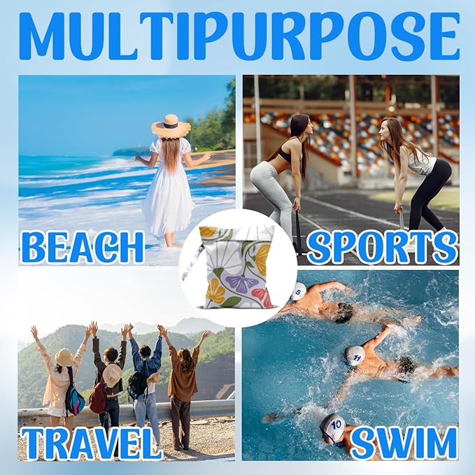 Wet Dry Wet Bag for Swimsuit Towel Baby Travel Cloth Diapers Beach Gym Toiletries Makeup Storage Bag Summer Vacation Essential Holiday Summer Vibes Boho Flower