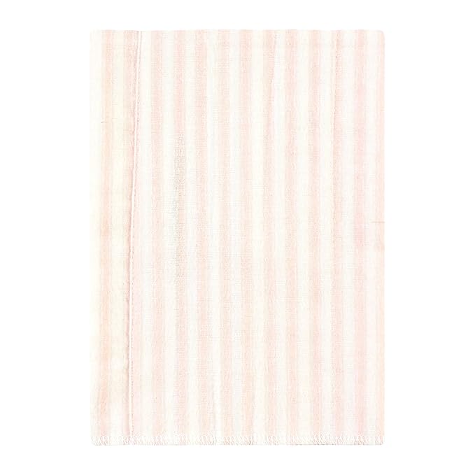 Hudson Baby Unisex Baby Cotton Flannel Burp Cloths, Pink Dainty Floral 4 Pack, One Size