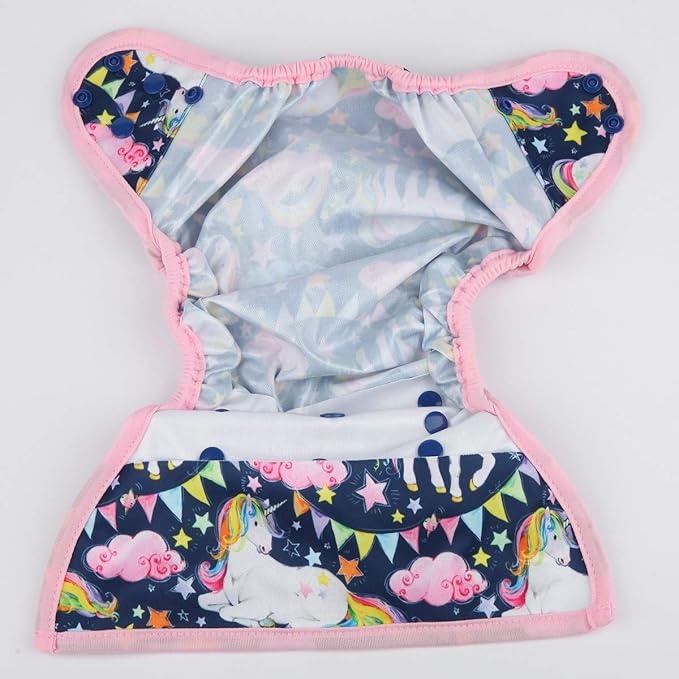 Baby Diaper Cover Nappy One Size 8lbs to 36lbs for Girls (Dream Horse)