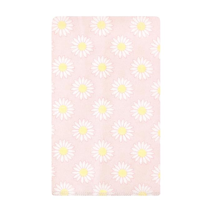 Hudson Baby Unisex Baby Cotton Flannel Burp Cloths, Lemon Daisy 10 Pack, One Size